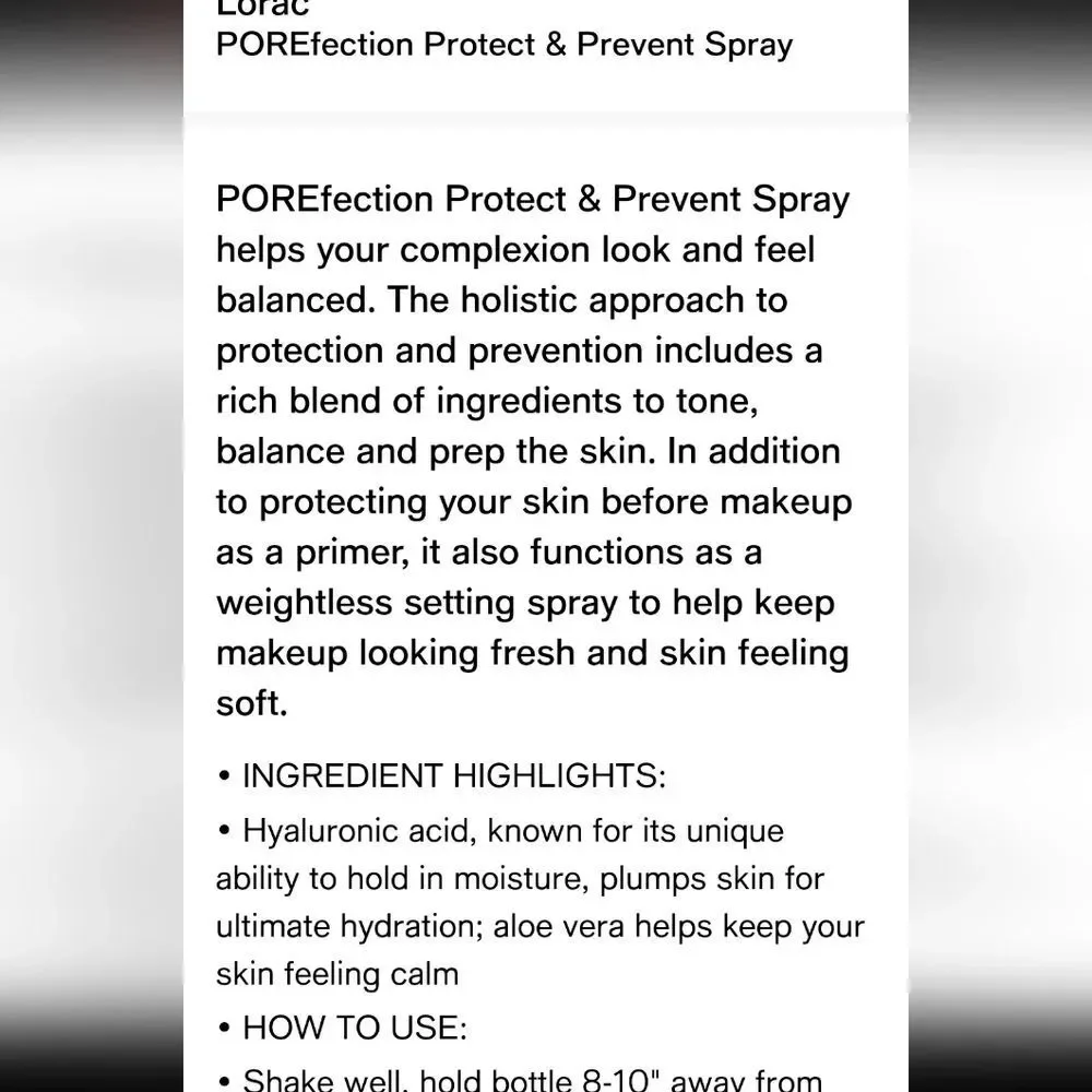 LORAC porefection protect